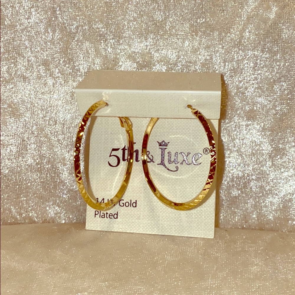 14 KT Gold Plated Hoops
